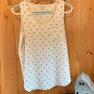 Sleeveless polka dot blouse